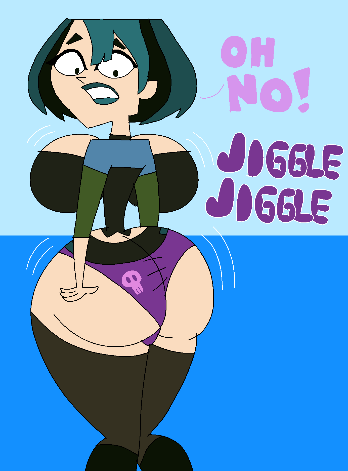 anothertroyino2025 ass big_ass big_ass bigass bigbutt cartoon_network gwen_(tdi) jiggling_ass jiggling_butt total_drama_island