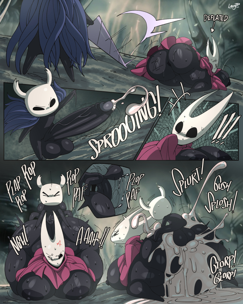 1boy 1girl anal anal_penetration anal_sex angry ass ball big_ass big_penis blush bouncing_balls cum cum_inside hollow_knight hornet_(hollow_knight) huge_ass huge_breasts huge_cock inflation joaoppereiraus large_ass large_penis protagonist_(hollow_knight) r**e sex size_difference small_but_hung small_dom_big_sub straight testicle veiny_penis