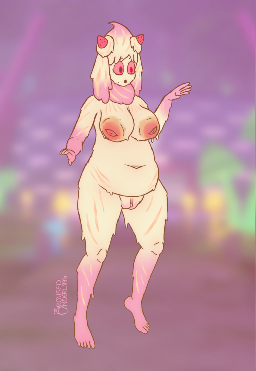 1girl alcremie arousedunderling breasts nude pokemon pussy