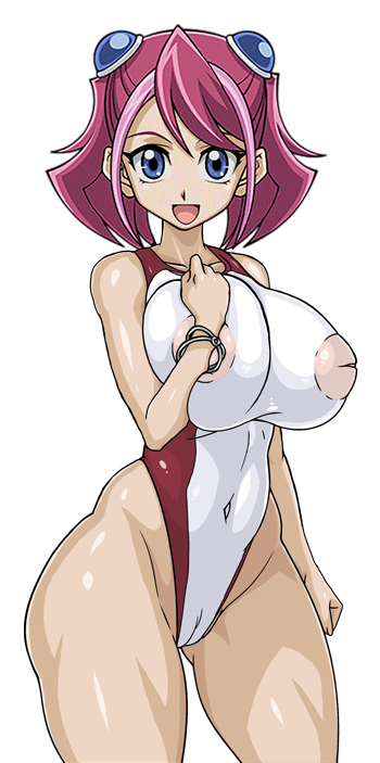 areola big_breasts big_breasts bimbo breasts gigantic_breasts hiiragi_yuzu huge_areolae huge_breasts inverted_nipples nipples nipples_visible_through_clothing one-piece_swimsuit pink_hair swimsuit xoooooooox_(artist) yu-gi-oh! yu-gi-oh!_arc-v yu-gi-oh!_duel_links zuzu_boyle