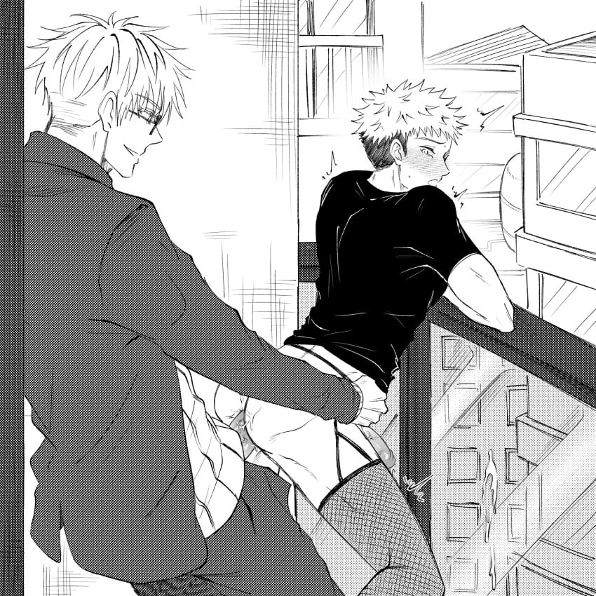 2boys anal anal_sex ass balls erect_penis erection gay_anal gay_domination gay_male gay_sex goyuu itadori_yuuji jujutsu_kaisen male male/male male_focus male_only male_penetrated male_penetrating male_penetrating_male noinamon penis satoru_gojo sex testicle yaoi