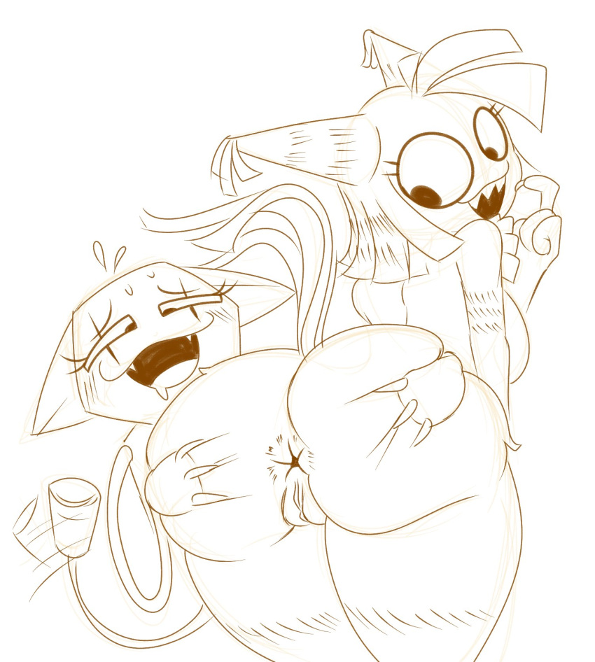 1girl 2_girls anus ass ass_focus ass_grab big_ass breasts completely_nude dandy's_world huge_ass imminent_rimming lechugansfw nude nude_female presenting presenting_anus presenting_ass roblox scraps_(dandy's_world) sketch spread_anus spread_ass spreading thick thick_ass thick_thighs yatta_(dandy's_world) yuri