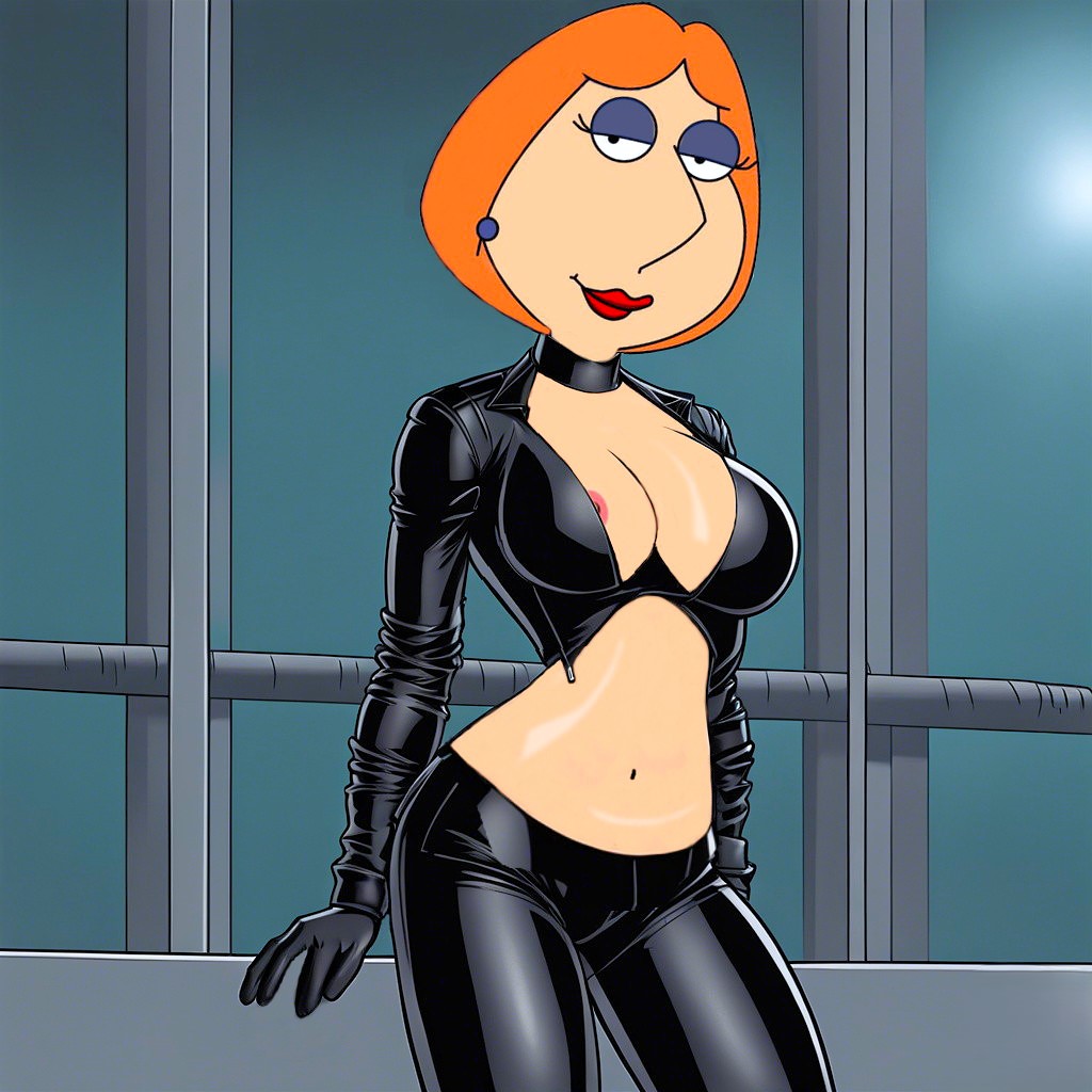 breasts family_guy latex_clothing lois_griffin nipples smiling_at_viewer thighs