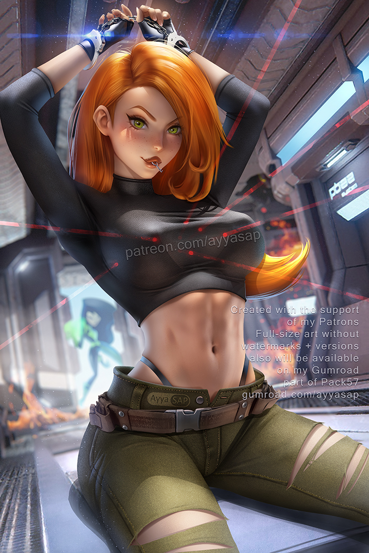 2_girls age_difference arms_up ayyasap bangs belt big_breasts black_gloves black_hair black_shirt bodysuit breasts brown_belt brown_lipstick closed_mouth cuffed cuffs day disney dutch_angle female_only fingerless_gloves fire freckles freckles_on_face gloves green_eyes green_pants head_down heroine indoors key kim_possible kimberly_ann_possible lips lipstick long_hair long_sleeves looking_at_viewer makeup midriff mouth_hold multiple_girls naughty_face navel neck orange_hair pants restrained shego shirt sitting smile solo_focus standing straight_hair supervillainess swept_bangs teen teenage_girl tied_up torn_clothes torn_pants turtleneck turtleneck_shirt very_long_hair villainess