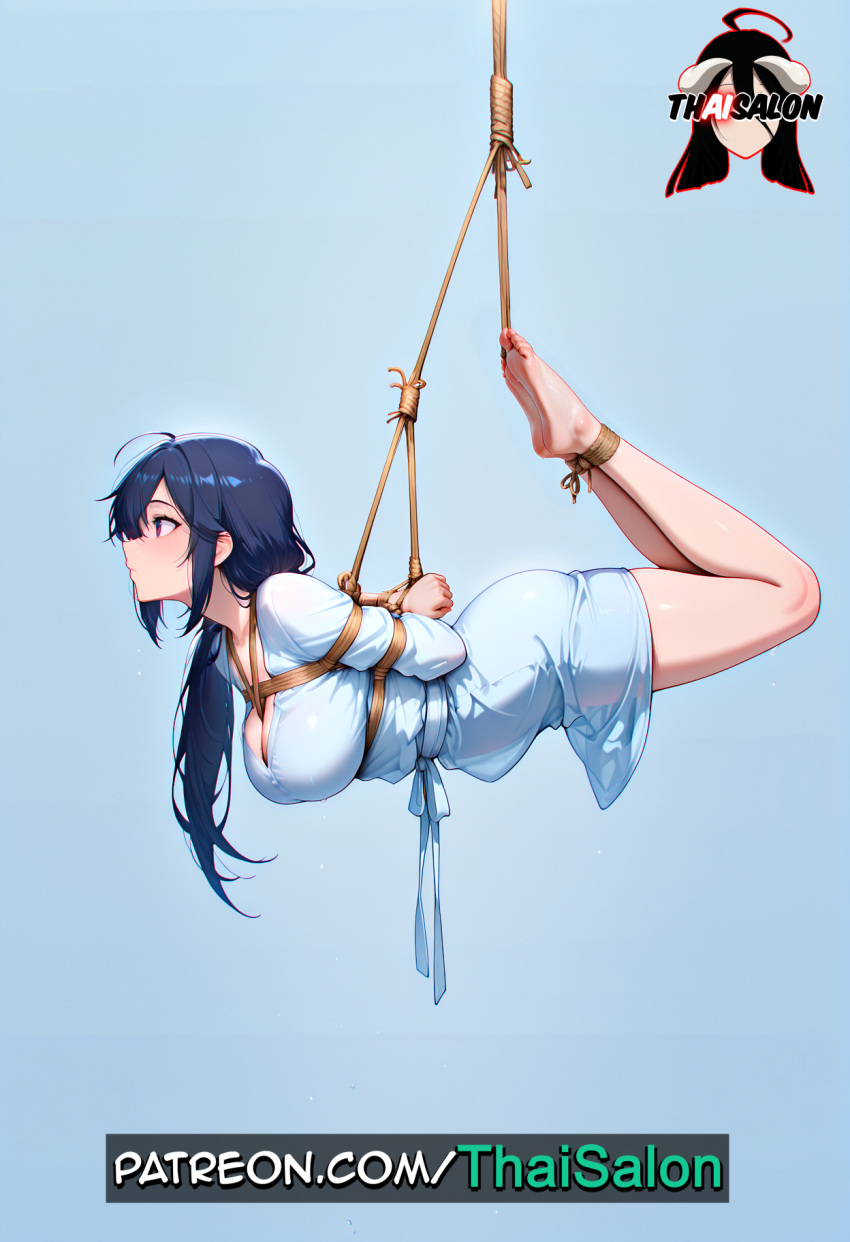 1girl 1girl 1girl 1girls ai_assisted ai_generated barefoot bdsm big_ass big_breasts big_breasts blue_background blue_hair breasts chromatic_abberation clothed clothing curvaceous curvaceous_body curvaceous_female curvaceous_figure curves curvy curvy_body curvy_female curvy_figure curvy_hips eyebrows eyelashes eyeliner feet femal from_side full_body hair hanging high_res high_res high_resolution highs hires huge_ass huge_breasts large_ass light-skinned_female long patreon patreon_username questionable_consent rope ropes sexually_suggestive shibari simple_background soles stable_diffusion tagme thaisalon thick thick_thighs thighs tied tied_hands tied_up toes voluptuous voluptuous_body voluptuous_female watermark