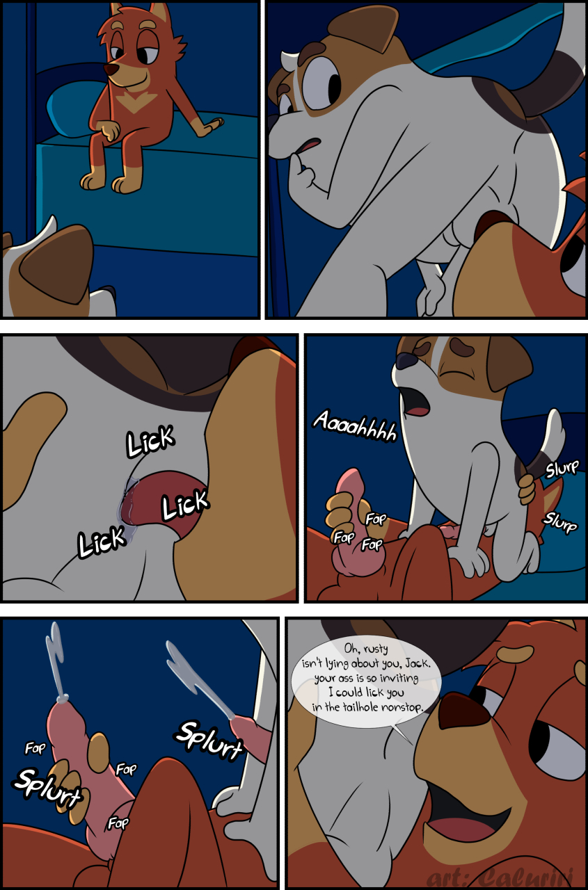 2025 age_difference anal anal_orgasm animal_genitalia animal_penis anthro anus artist_name ass australian_kelpie balls bed bedroom bedroom_eyes black_eyes black_nose bluey_(series) brown_body brown_ears brown_fur brown_nose brown_tail butt_grab caluriri canid canine canine_genitalia canine_penis canis close-up closed_eyes comic compliment dialogue digger_(bluey) digital_media_(artwork) domestic_dog duo ejaculation english_text facesitting finger_to_mouth fur furniture genitals hair half-closed_eyes hand_on_butt hand_on_own_penis hand_on_penis hands-free herding_dog high_res hunting_dog inside inviting jack_russell_(bluey) jack_russell_terrier knot looking_at_another looking_at_butt looking_back looking_pleasured low-angle_view lying lying_on_bed male male/male male_rimmed male_rimming male_rimming_male mammal masturbating_while_rimming masturbation moan multicolored_body multicolored_fur multiple_scenes narrowed_eyes night on_back on_bed onomatopoeia oral orange_body orange_fur orgasm pastoral_dog penile penile_masturbation penis pillow rear_view red_body red_ears red_fur red_hair rimming rimming_male seductive sex sheepdog side_view sitting sitting_on_another sitting_on_bed sleepover small_balls small_penis sound_effects south_pole_position tail terrier text three-quarter_view tongue two_tone_body two_tone_fur two_tone_tail white_body white_fur white_hair white_tail