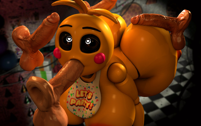<3_eyes 1girl 1girls 2021 3d 3d_(artwork) all_fours animatronic anthro areola ass ass_crack ass_up avian balloon balls beakless bent_over bib big_ass big_breasts big_penis bird black_eyebrows blonde_hair breasts bubble_ass bubble_butt butt_crack c4d_max checkered_floor chicken clothing deepthroat digital_media_(artwork) disembodied_penis eyebrows fellatio fellatio five_nights_at_freddy's five_nights_at_freddy's_2 furniture furry galliform gallus_(genus) genitals gift gift_box gift_wrapped group group_sex group_sex hair hat headgear headwear heart high_res hollow_eyes huge_ass huge_breasts huge_cock huge_toy_chica humanoid humanoid_genitalia humanoid_penis inflatable kneel light_body light_skin looking_up lovetaste_chica machine male male/female noseless nude oral oral_penetration oral_sex orange_areola orange_feet party_hat penile penis penis_on_butt phasianid pupils robot robot_girl rosy_cheeks screencap screencap_background sex skimpy straight table thick_thighs toy_chica_(fnaf) toy_chica_(love_taste) vein veiny_penis video_games white_eyes white_pupils wide_hips yellow_body yellow_skin
