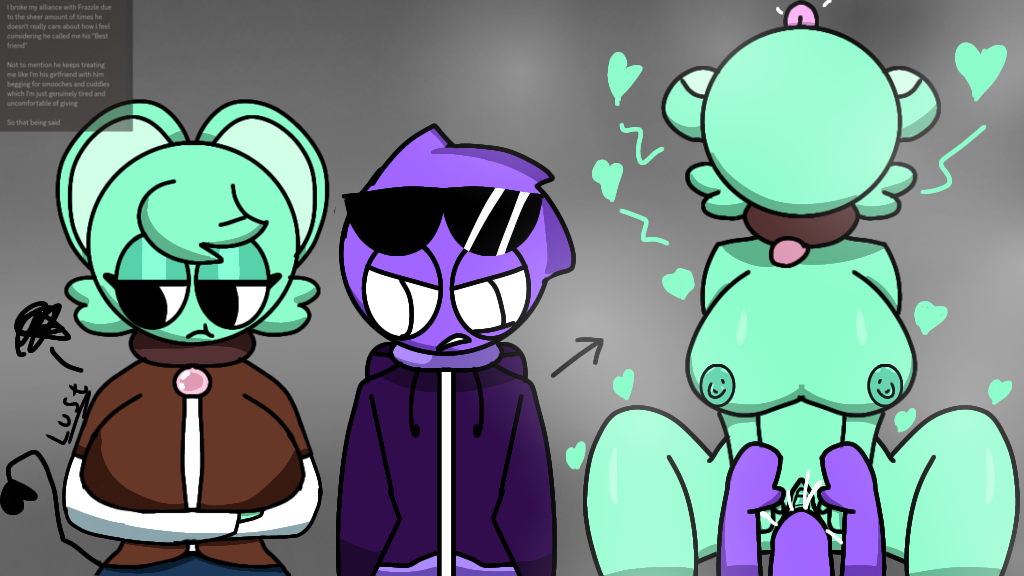 breasts collar cum indi_(sprunki) mint_fur moch_(sprunki) mochimochz mouse_ears mouse_girl mouse_tail nipples penis pussy sex sex sprunki sprunki_oc