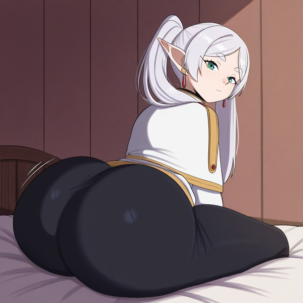 1girl ai_generated ass big_ass breasts frieren fundoshilover101 huge_ass sousou_no_frieren