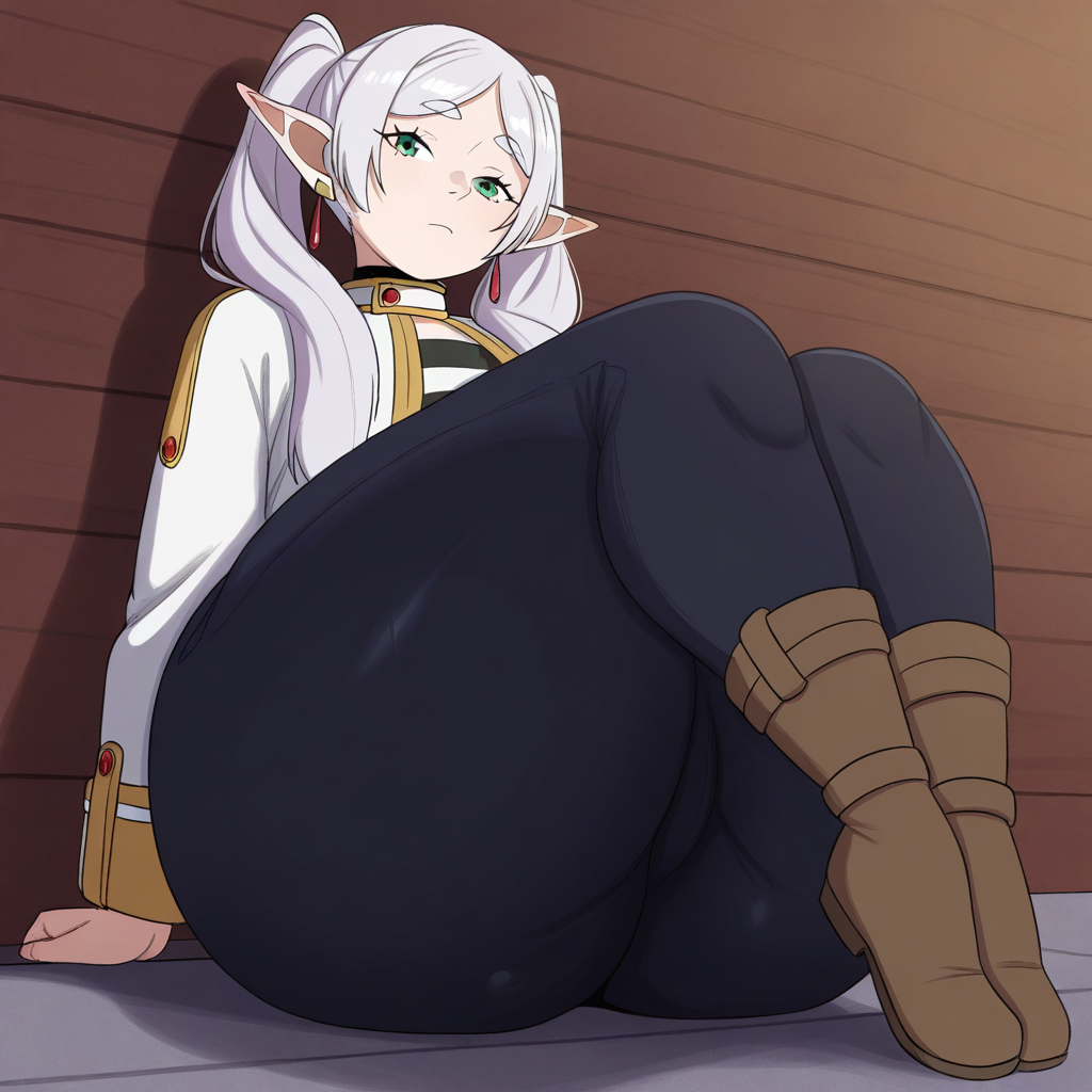 1girl ai_generated ass big_ass breasts frieren fundoshilover101 huge_ass sousou_no_frieren