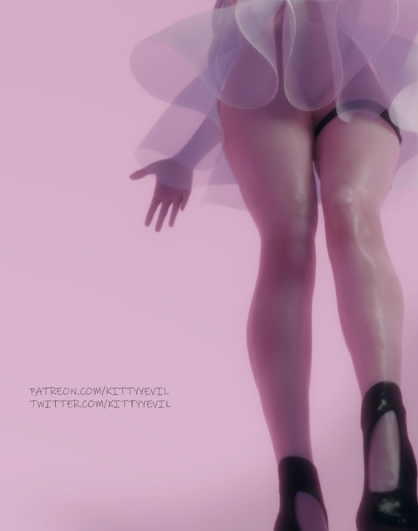 1girl 1girl 1girls 3d 3d_(artwork) ahri ass feet high_heels k/da_ahri k/da_series kittyyevil league_of_legends league_of_legends:_wild_rift leaking legs riot_games skirt solo_female solo_focus thick_thighs thigh_strap thighs thong upskirt wedding_dress wide_hips