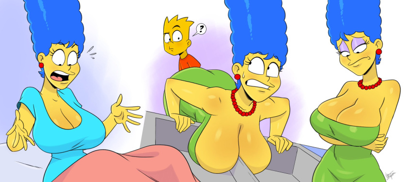1boy 1girl 1girls ? aeolus ass bart_simpson big_ass big_breasts big_breasts big_thighs blue_hair breasts breasts_bigger_than_head canonical_scene curvaceous curvy curvy_figure digital_media_(artwork) hips hourglass_figure huge_ass huge_breasts large_ass large_marge legs marge_simpson mature mature_female milf milf mother_&_son older_female older_female_and_younger_male slim_waist son the_simpsons thick thick_hips thick_legs thick_thighs thighs voluptuous waist wide_hips wide_thighs wife yellow-skinned_female yellow-skinned_male yellow_body yellow_skin