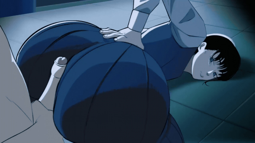 1boy 1girl ass assjob big_ass breasts buttjob chainsaw_man divine_wine erection gif gif gif hotdogging huge_ass mitaka_asa penis_between_ass penis_on_ass