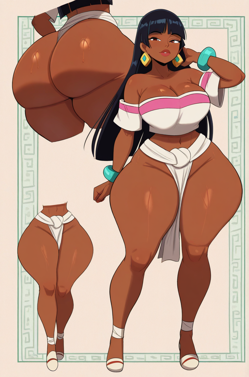 1girl ai_generated ass big_ass breasts chel chel_(the_road_to_el_dorado) dreamworks fundoshilover101 huge_ass loincloth the_road_to_el_dorado