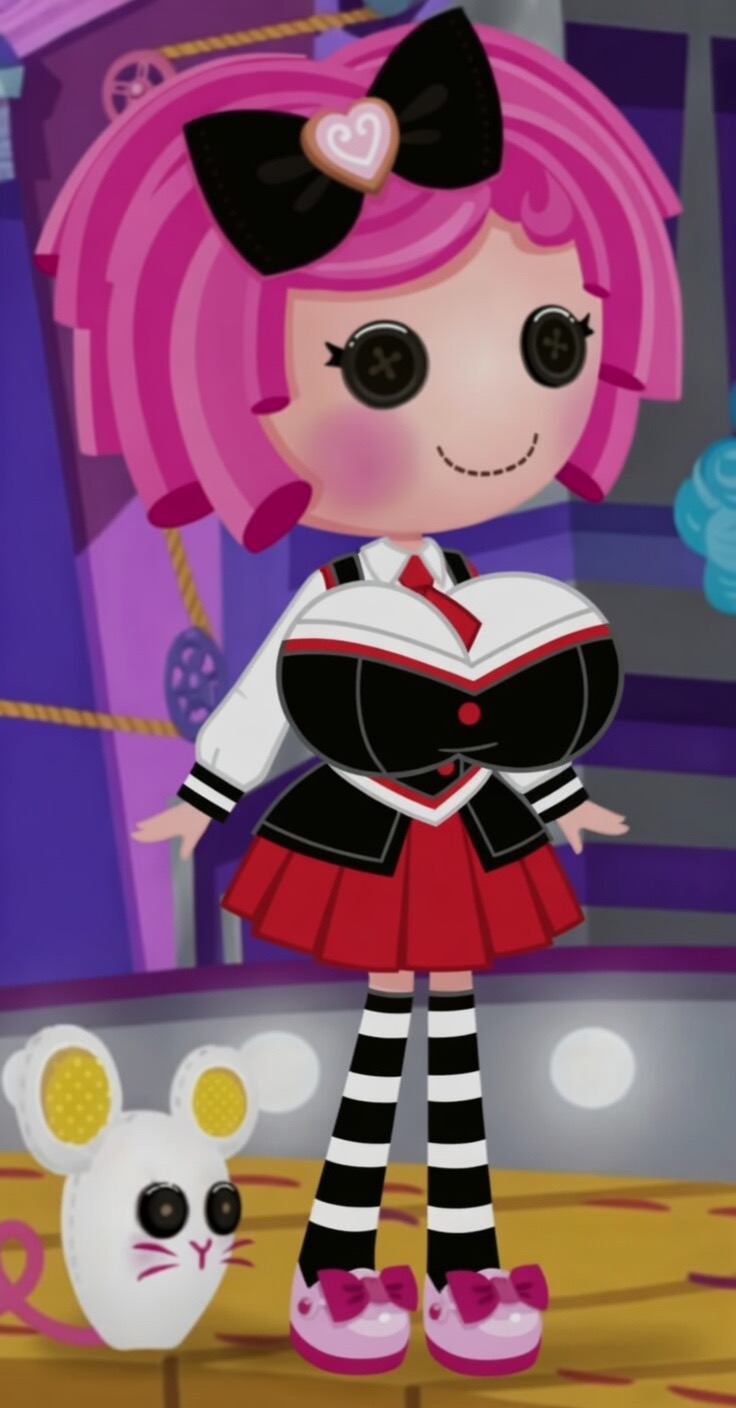 1girl ai_generated bible_black big_breasts bitty_buttons black_bow black_eyes black_legwear black_stockings black_thighhighs black_vest blush bow breasts button_eyes clothing cosplay creamcherrypieai_(artist) crumbs_sugar_cookie doll doll_girl edited female female_only hair_bow hair_ornament hairbow huge_breasts lalaloopsy large_breasts legwear living_doll long_sleeves mga_entertainment necktie pink_footwear pink_hair pleated_skirt ragdoll red_necktie red_skirt school_uniform shoes short_hair skirt smile solo standing stockings striped_clothing striped_stockings striped_thighhighs thighhighs vest white_shirt