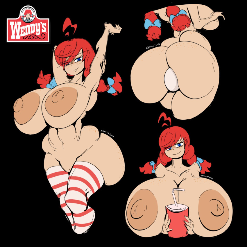 1:1_aspect_ratio 1girl 2017 ahoge areolae arm_behind_head arms_up artist_name ass big_areolae big_ass big_breasts big_nipples black_background blue_bow blue_eyes bow braid breasts busty completely_nude cup curvaceous disposable_cup drinking_straw female female_only freckles gigantic_breasts hair_bow hair_ornament hairbow holding_object huge_areolae huge_ass huge_breasts huge_nipples large_areolae large_breasts logo long_hair looking_at_viewer naked naked_female navel nipples nude nude_female one_eye_closed plump puffy_areolae pussy red_hair signature simple_background smile solo solo_female stockings stretch striped_legwear striped_stockings striped_thighhighs tasteofchoklit text thick_thighs thighhighs thighs tied_hair twin_braids twintails wendy's wendy_thomas
