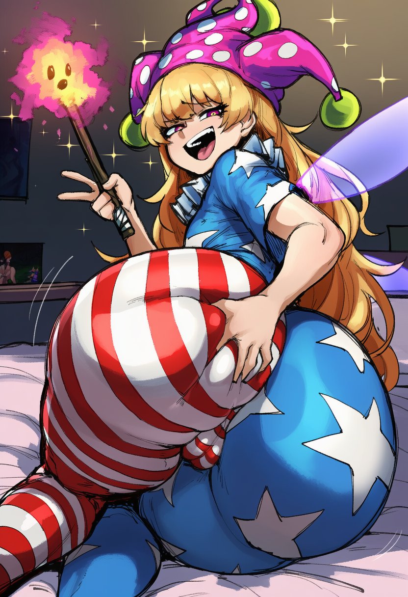 1girl ai_generated amiamia ass big_ass breasts goghkunn huge_ass touhou