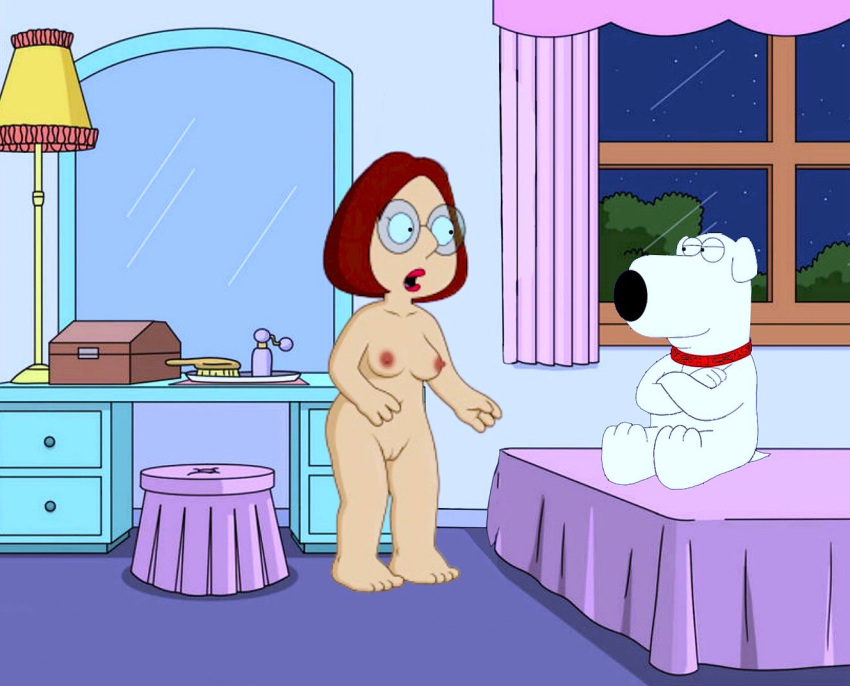 breasts brian_griffin edit erect_nipples family_guy gloves meg_griffin nude shaved_pussy thighs