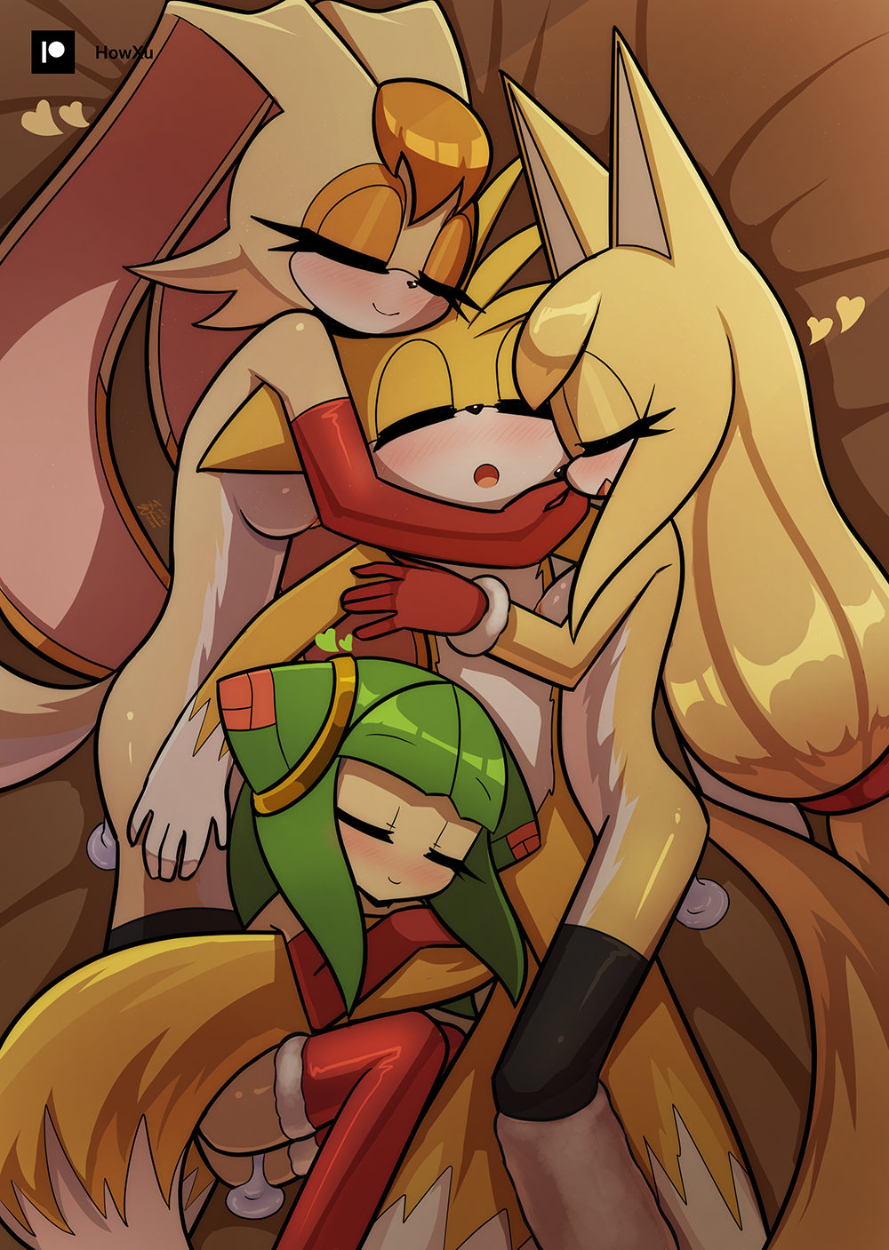 1boy 3girls 4kids_entertainment after_sex aged_up alien areola areola_peek boomerang_(tv_network) breasts canid canine cartoon_network christmas cosmo_the_seedrian cosplay cream_the_rabbit creampie crossover cum cum_leaking_out_of_pussy cute elemental_creature embrace female flora_fauna fox group group_hug high_res holidays howxu hugging lagomorph leporid male male/female mammal miles_"tails"_prower nipples nude plant pussy rabbit santa_costume seedrian sega small_breasts sonic_(series) sonic_boom sonic_the_hedgehog_(series) sonic_x stockings tms_entertainment zooey_the_fox