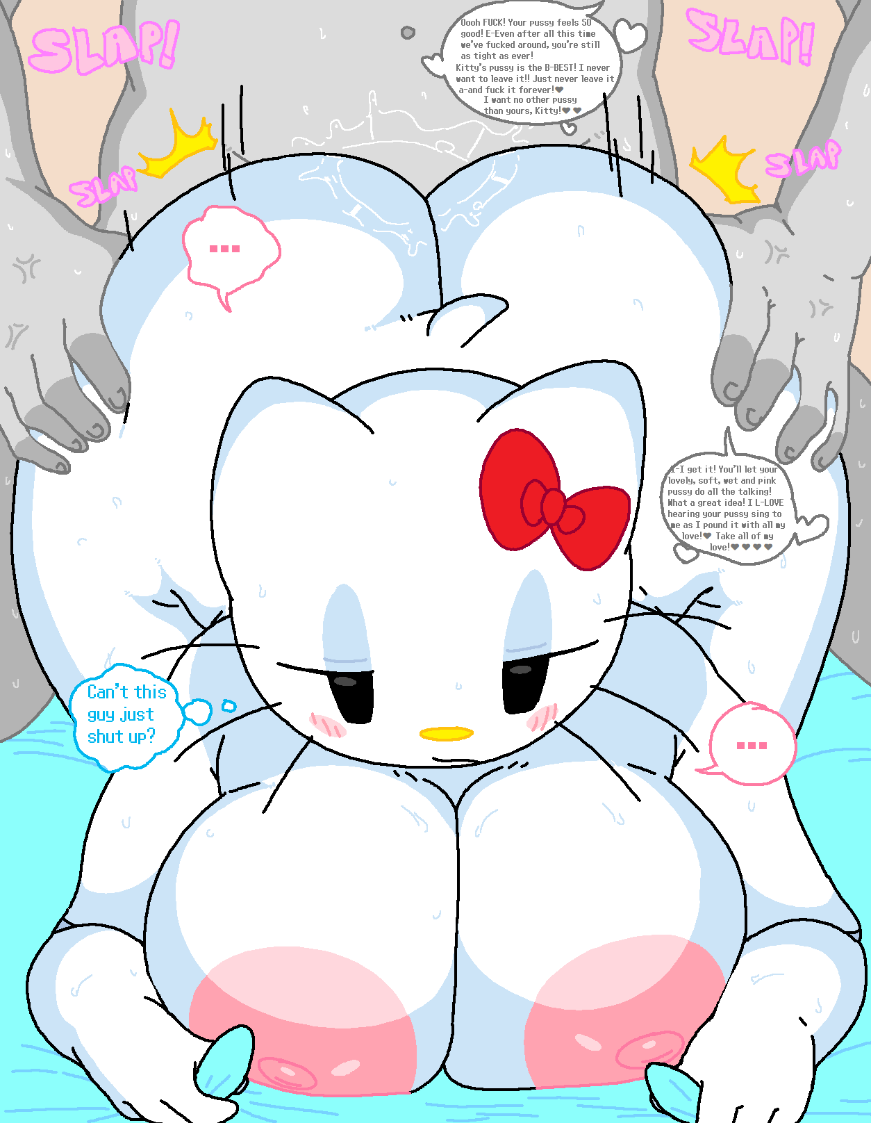 ... 1boy 1girls all_fours anger_vein anthro areola ass ass_grab bed_sheet big_ass big_breasts blush bow breasts cassettedream cat_girl comic completely_nude doggy_position dream-cassette emotionless emotionless_sex feline felis furry furry_female half-closed_eyes hello_kitty hello_kitty_(character) hello_kitty_(series) hoshime huge_ass huge_breasts human kitty_white male male/female mob_face nipples nude nude_female penetration sex solo_focus spoken_ellipsis sweat tail text thick_thighs top-down_bottom-up whiskers white_fur wide_hips