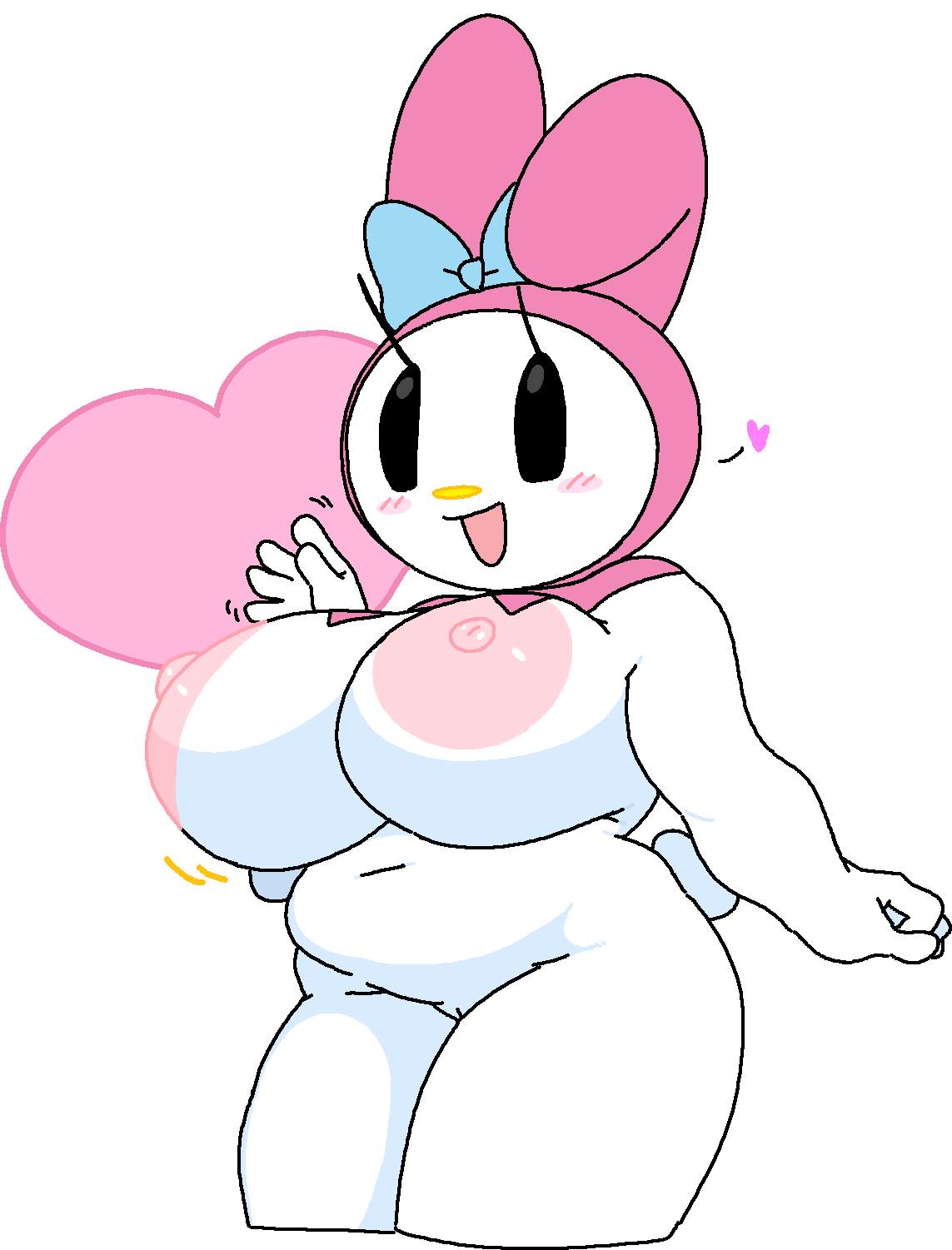 1girl 5_fingers areolae arm_at_side big_breasts black_eyes blue_bow blush blush_stickers bow breasts bunny_ears bunny_girl bunny_tail cassettedream chubby chubby_anthro chubby_female cleft_of_venus completely_nude dream-cassette female female_only furry furry_female groin hair_bow hips hood hoshime huge_breasts lagomorph large_areolae looking_at_viewer mob_face my_melody nipples nude onegai_my_melody open_mouth pussy rabbit_ears rabbit_girl rabbit_tail ribbon sanrio slightly_chubby slightly_chubby_anthro slightly_chubby_female smile solo solo_female tail thick_thighs thighs transparent_background waving white_fur wide_hips