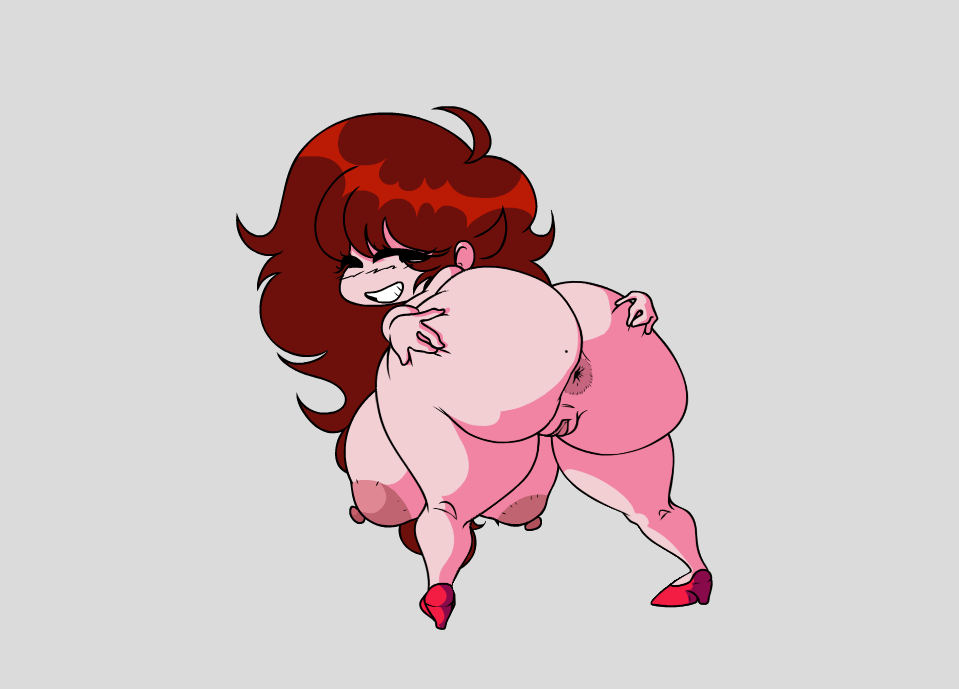 areola ass asshole auburn_hair big_ass big_breasts breasts friday_night_funkin gif girlfriend_(friday_night_funkin) heels long_hair looking_back mikulazo_chan nipples nude nude_female paid_reward pussy red_heels smile smiling_at_viewer spread_ass spreading thick_thighs