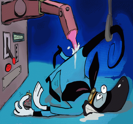 2012 anal anal_penetration animated animation anthro black_fur bonzer-dayo cum cum_inside cum_on_ass cumming digital_drawing_(artwork) dildo drooling ejaculation fanart flash gay genital_fluids gif goggles goggles_on_head holding_tail jumpsuit les_ratz long_playtime loop lowres lying lying_on_stomach machine male male_only mechanical murid murine penetration raised_tail rat razmo_(ratz) remote_control rodent saliva sex sex_toy solo tail teeth toony toy xilam