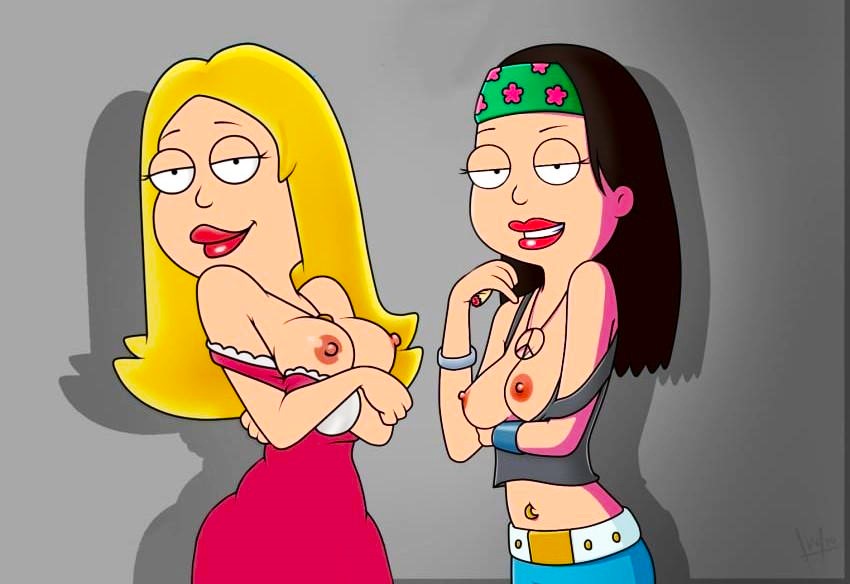 american_dad breasts erect_nipples francine_smith hayley_smith mother_&_daughter no_bra