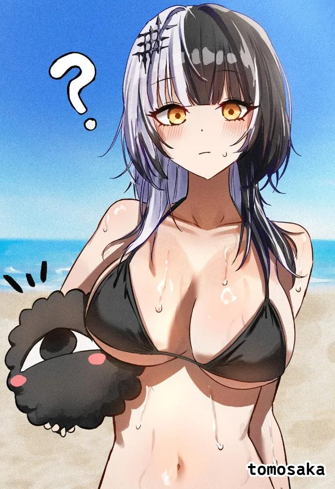 1girl 1girl 1girl 2d 2d_(artwork) 2d_artwork ? adult adult_female bare_arms bare_belly bare_chest bare_hands bare_hips bare_midriff bare_navel bare_shoulders bare_skin beach beach_background beach_setting belly belly_button big_breasts big_breasts big_breasts big_breasts bikini bikini_only bikini_top black_bikini black_bikini_top black_swimsuit black_swimwear blue_sky_background blush blush_face blush_lines blushing_at_viewer blushing_female blushing_lines breasts busty_female busty_girl cleavage collarbone day daylight daytime digital digital_art digital_drawing digital_drawing_(artwork) digital_media digital_media_(artwork) drawing exposed_arms exposed_belly exposed_chest exposed_hips exposed_midriff exposed_navel exposed_shoulders exposed_skin eyebrows_visible_through_hair female_focus female_only fingers flushed flushed_face hair_ornament halterneck hololive hololive_english inframammary_fold large_boobs lean_figure long_hair looking_at_viewer mature mature_female mature_woman midriff multicolored_hair narrow_waist navel ocean_background outdoor outdoor_background outdoor_nudity outside outside outside_nudity portrait sea sea_background seaside shiori_novella shoulders sky_background slender_body slender_waist slim_female slim_waist split-color_hair standing string_bikini summer_setting sweat sweat_on_body sweat_on_breasts sweat_on_face sweat_on_stomach sweatdrop sweating sweaty sweaty_belly sweaty_body sweaty_breasts sweaty_chest sweaty_face sweaty_female sweaty_skin swimsuit swimwear tomosaka two-tone_hair two_tone_hair upper_body virtual_youtuber vtuber vtuberfanart