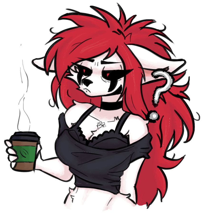 1girl 1girl 1girls anthro bad_bitch big_breasts big_breasts big_ears big_eyelashes bitch black_bra black_clothing black_lips black_markings black_sclera black_shirt bra breasts busty_female cat_ears cat_girl catgirl chocker cleavage coffee coffee_cup colored cute digital_media_(artwork) earring eepy fanart felid feline felis female_anthro female_focus female_only fur furry furry_female furry_only goth goth_furry goth_girl grin heart hips infie infie_(snfw) just_woke_up lips long_hair mammal marking markings markings_on_face mature mature_female necrolourian_(species) no_ai non-human nose oc original original_character question_mark red_eyes red_hair redhead_female redheaded_female sleepy slut slutty_female snfw snfw_(artist) solo_female sticker symbol symbol_on_chest tattoo tattoo_on_chest touching_breast touching_breasts white_fur white_skin whore xelfaye