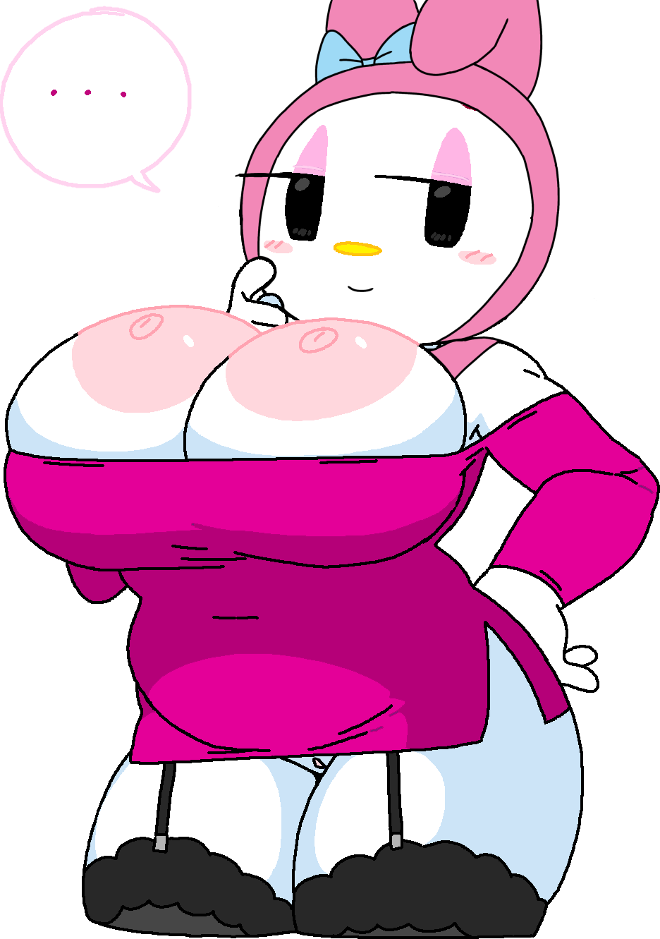 ... 1girls adorable anthro areola big_breasts black_eyes blush blushing_female bow breasts breasts_out bunny_ears bunny_girl cassettedream clothing cute cute_female dream-cassette dress edit edited exposed_breasts eyeshadow female_only furry furry_female garter_straps hair_ornament half-closed_eyes hood hoshime hourglass_figure huge_breasts lagomorph looking_at_viewer microdress mob_face my_melody nipples off-shoulder_dress off_shoulder onegai_my_melody partially_clothed pink_dress pink_eyeshadow pink_hood pussy rabbit rabbit_ears rabbit_girl ribbon sanrio short_dress side_slit simple_background smile solo_female speech speech_bubble stockings thick_thighs white_background white_fur wide_hips