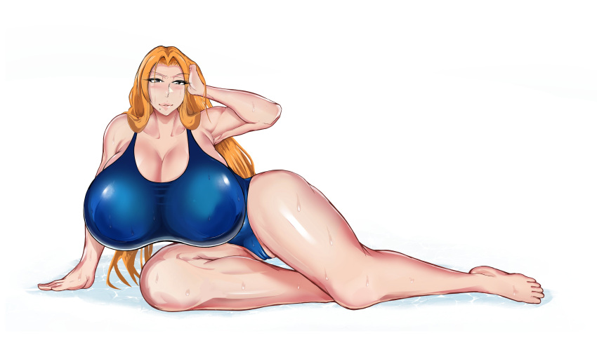 bleach blonde_hair blue_eyes gigantic_ass gigantic_breasts hourglass_figure kemp__x matsumoto_rangiku rangiku_matsumoto swimsuit voluptuous