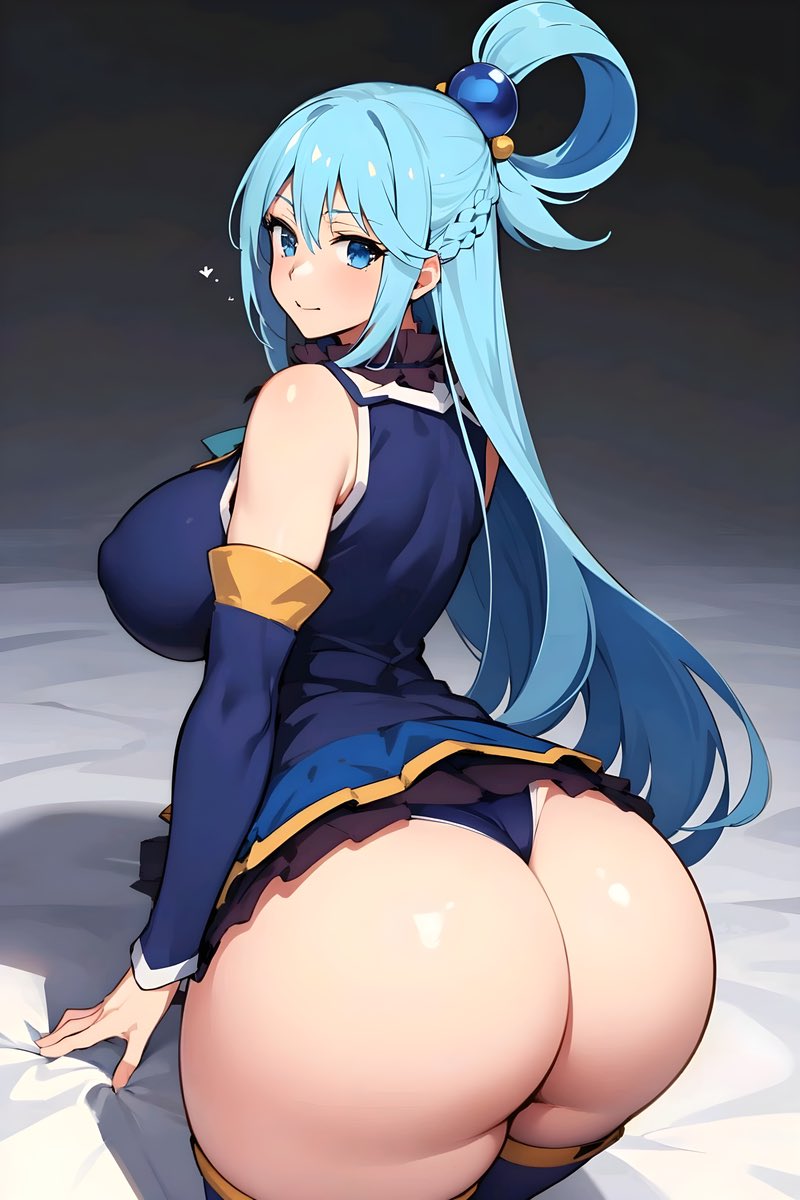 1girl ai_generated aqua_(konosuba) big_breasts blue_eyes breasts kono_subarashii_sekai_ni_shukufuku_wo! stable_diffusion