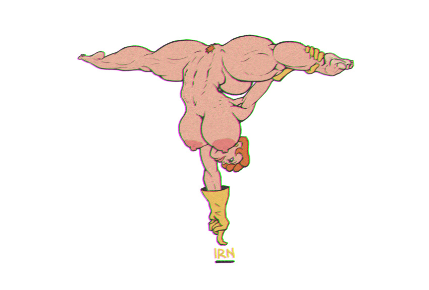 1girl abs alternate_version_available areola ass big_areola big_ass big_breasts big_nipples breasts cartoon_network dexter's_laboratory dexter's_mom feet female flexible gloves handstand hips huge_ass huge_breasts iranon mature_female milf muscle_tone muscular_female nipples nude orange_hair pale-skinned_female pale_skin perky_breasts pubic_hair puffy_areola pussy red_hair soles solo solo_female source_request splits thick_thighs thighs toes wide_hips