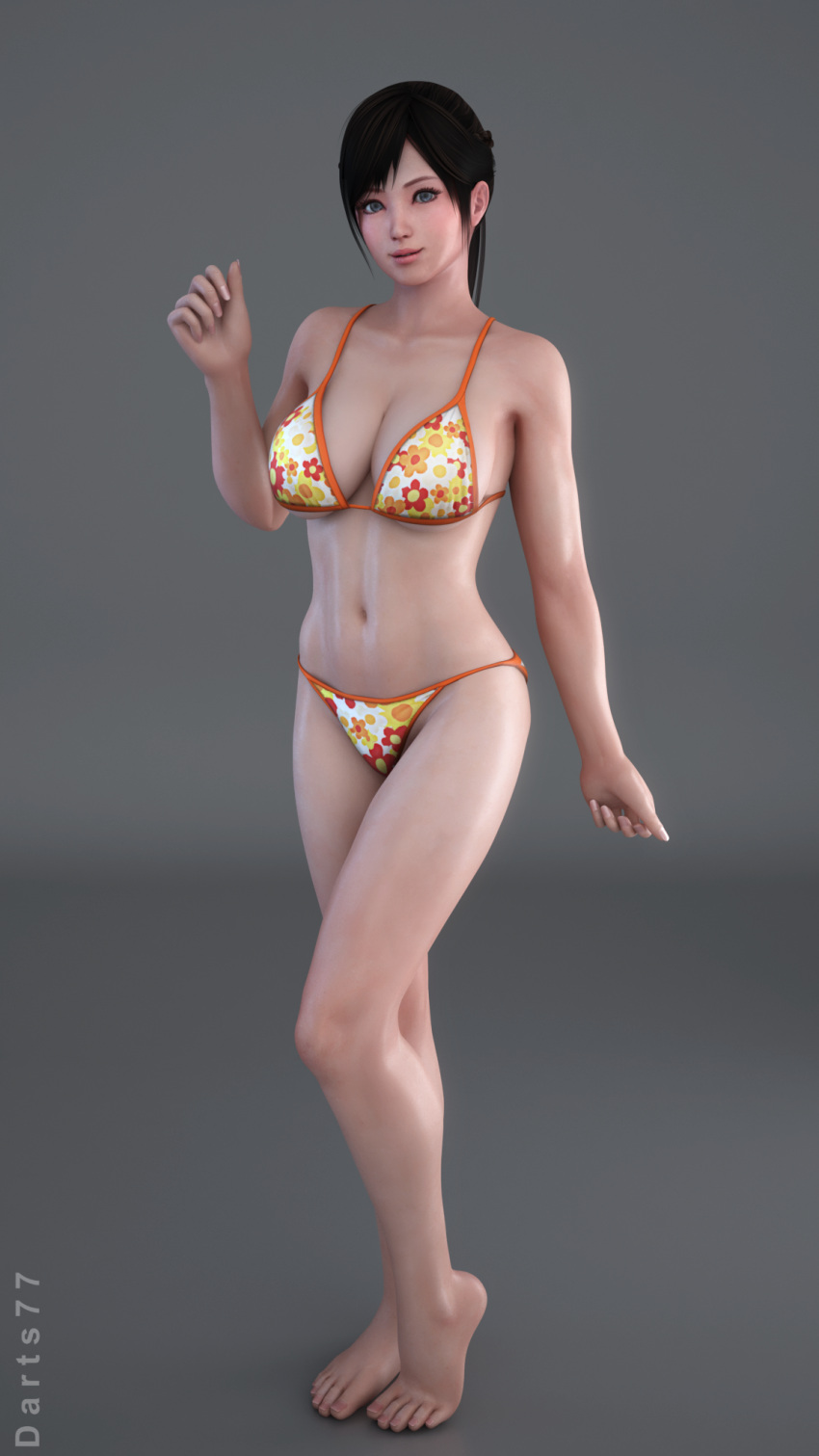 1girl alluring big_breasts bikini blue_eyes brown_hair cleavage darts77 dead_or_alive dead_or_alive_2 dead_or_alive_3 dead_or_alive_4 dead_or_alive_5 dead_or_alive_6 dead_or_alive_xtreme dead_or_alive_xtreme_2 dead_or_alive_xtreme_3 dead_or_alive_xtreme_3_fortune dead_or_alive_xtreme_beach_volleyball dead_or_alive_xtreme_venus_vacation kokoro kokoro_(doa) tecmo