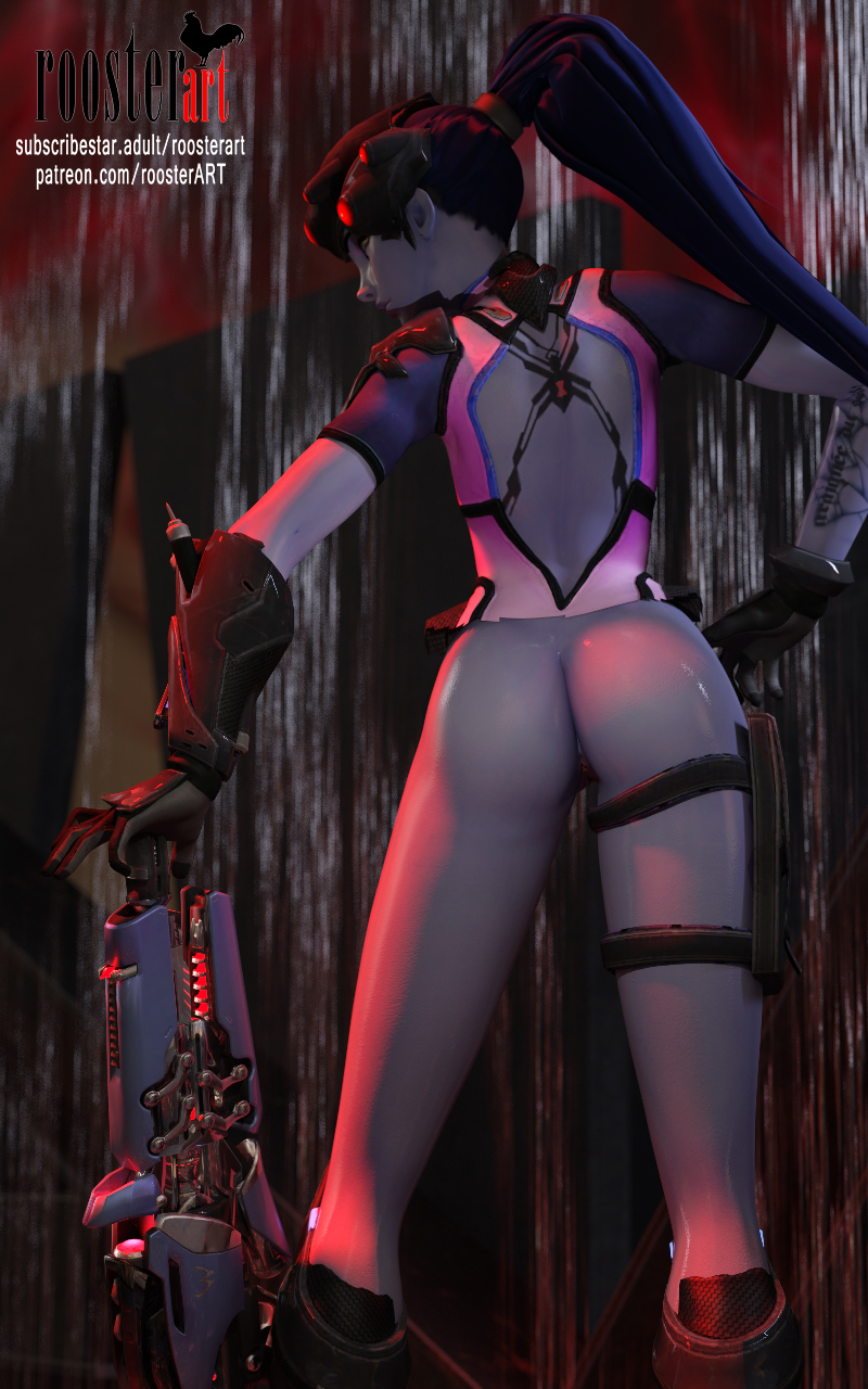 10:16 1girl 1girl 1girl 1girls 3d 3d_(artwork) ass black_gloves female_focus gloves gun legs long_hair long_legs looking_away no_pants overwatch partially_clothed patreon patreon_username ponytail pussy pussy rain red_light roosterart solo_female solo_focus standing subscribestar subscribestar_username torn_clothes video_game video_game_character video_game_franchise widowmaker
