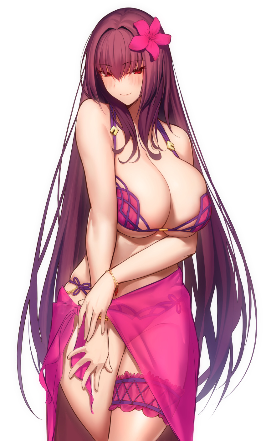 1girl big_breasts breasts fanbox_reward fate/grand_order fate_(series) female_focus high_res long_hair lun7732 mature mature_female pivix_fanbox purple_hair red_eyes scathach_(fate) tagme very_long_hair video_game_character video_game_franchise