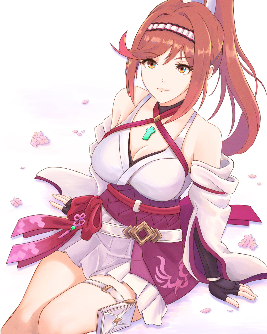 1girl 1girl absurd_res alluring amber_eyes big_breasts cleavage clothed glimmer_(xenoblade) high_res nintendo red_hair truejekart xenoblade_(series) xenoblade_chronicles_3 xenoblade_chronicles_3:_future_redeemed