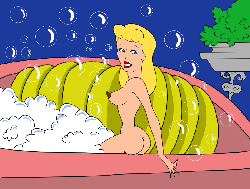 2022 ass blue_background blue_eyes bubble_bath bubble_butt bubbles cinderella cute disney eyebrows eyelashes lipstick matiriani28 naked_female nude open_eyes open_mouth plant princess_cinderella red_lipstick sexy_ass sexy_body sexy_breasts sideboob sitting smile wet wet_body wet_skin yellow_hair