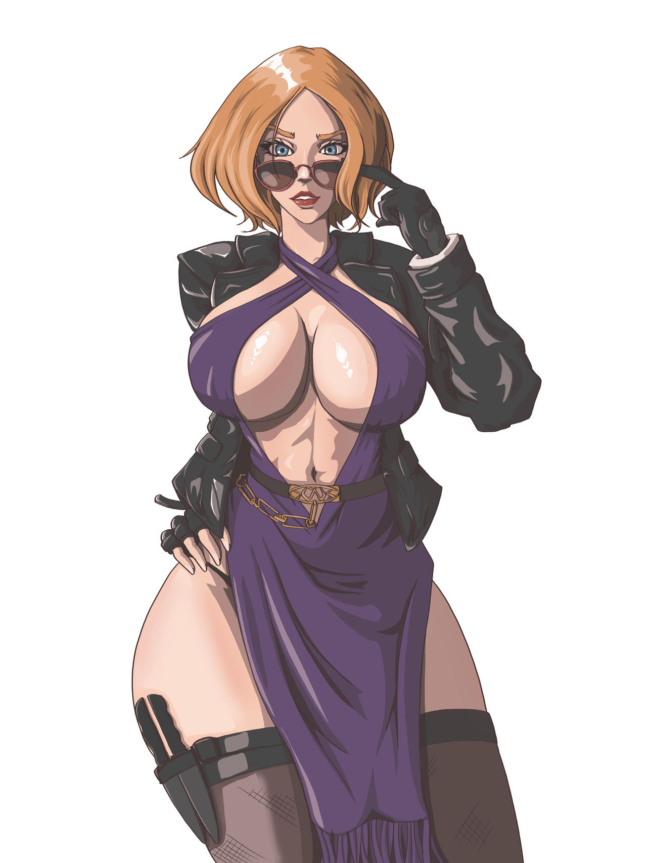 1girl assassin bandai_namco big_breasts blonde_hair blue_eyes boob_window cleavage death_by_degrees deviantart eyewear female_only fighting_game fishnets irish light-skinned_female milf namco namco_bandai nina_williams silf stockings street_fighter_x_tekken sunglasses tekken tekken_(2010_film) tekken_1 tekken_2 tekken_3 tekken_4 tekken_5 tekken_5_dark_resurrection tekken_6 tekken_6_bloodline_rebellion tekken_7 tekken_8 tekken_blood_vengeance tekken_bloodline tekken_revolution tekken_tag_tournament tekken_tag_tournament_2 tekken_the_motion_picture video_game video_game_character video_game_franchise video_games wanderagro893