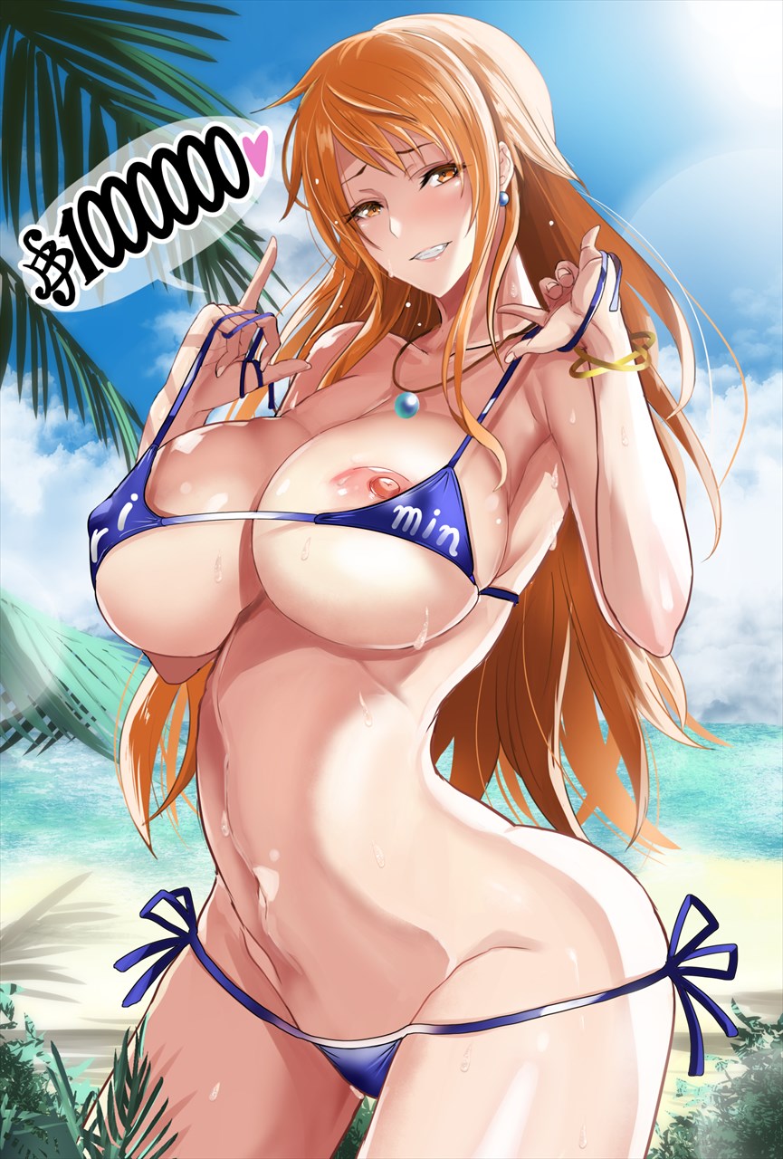 1girl 1girl 1girl big_breasts breasts female_focus female_only kawa_batayoshi long_hair mature mature_female nami one_piece orange_hair solo_female solo_focus tagme