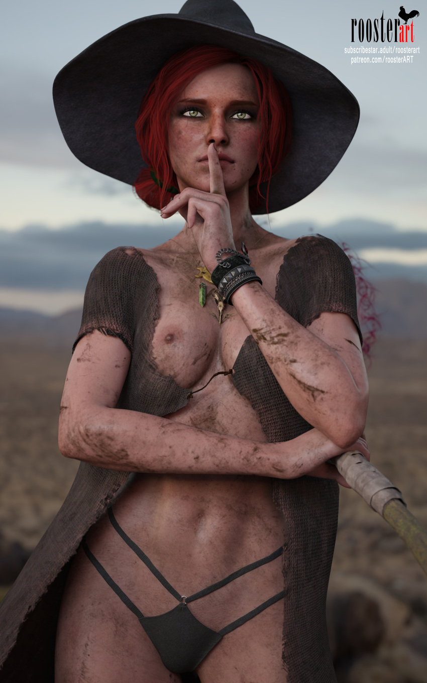 10:16 1girl 1girl 1girl 1girls 3d 3d_(artwork) 4k belly belly_button breasts breasts breasts cane dirt dirty dirty_face dirty_skin erect_nipples female_focus fit_female freckles freckles_on_face green_eyes medium_breasts necklace nipples open_eyes outside panties partially_clothed patreon patreon_username red_hair redhead roosterart solo_focus sorceress standing subscribestar subscribestar_username the_witcher_(series) the_witcher_3:_wild_hunt thinking torn_clothes torn_clothing triss_merigold video_game video_game_character video_game_franchise witch witch_hat