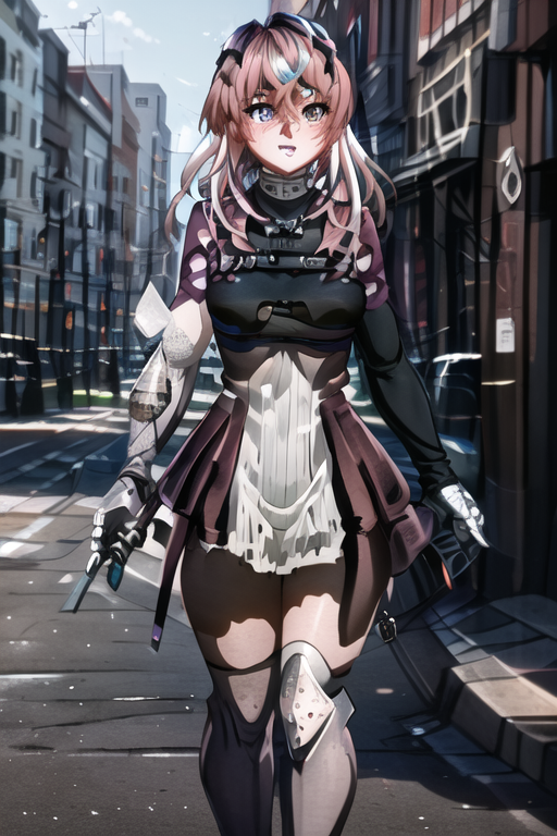 1girl ai_generated breasts city emikukis fanart female_only owozu solo_female two_tone_hair vtuber