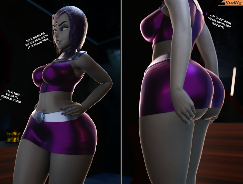 1girl 3d 3d_(artwork) ass athletic athletic_female belt big_ass big_breasts big_titty_goth breasts bubble_butt bust cambion cosplay curvaceous curvy curvy_figure dat_ass dc_comics demon demon_girl digital_drawing_(artwork) digital_media_(artwork) fat_ass female female_focus fit fit_female forehead_jewel half_demon hero heroine hips hourglass_figure huge_ass huge_breasts human large_ass legs light-skinned_female light_skin lips mature mature_female navel no_panties no_underwear offscreen_female rachel_roth raven_(dc) skirt slim_waist smitty34 solo_focus starfire starfire_(cosplay) teen_titans thick thick_hips thick_legs thick_thighs thighs top_heavy voluptuous waist wide_hips