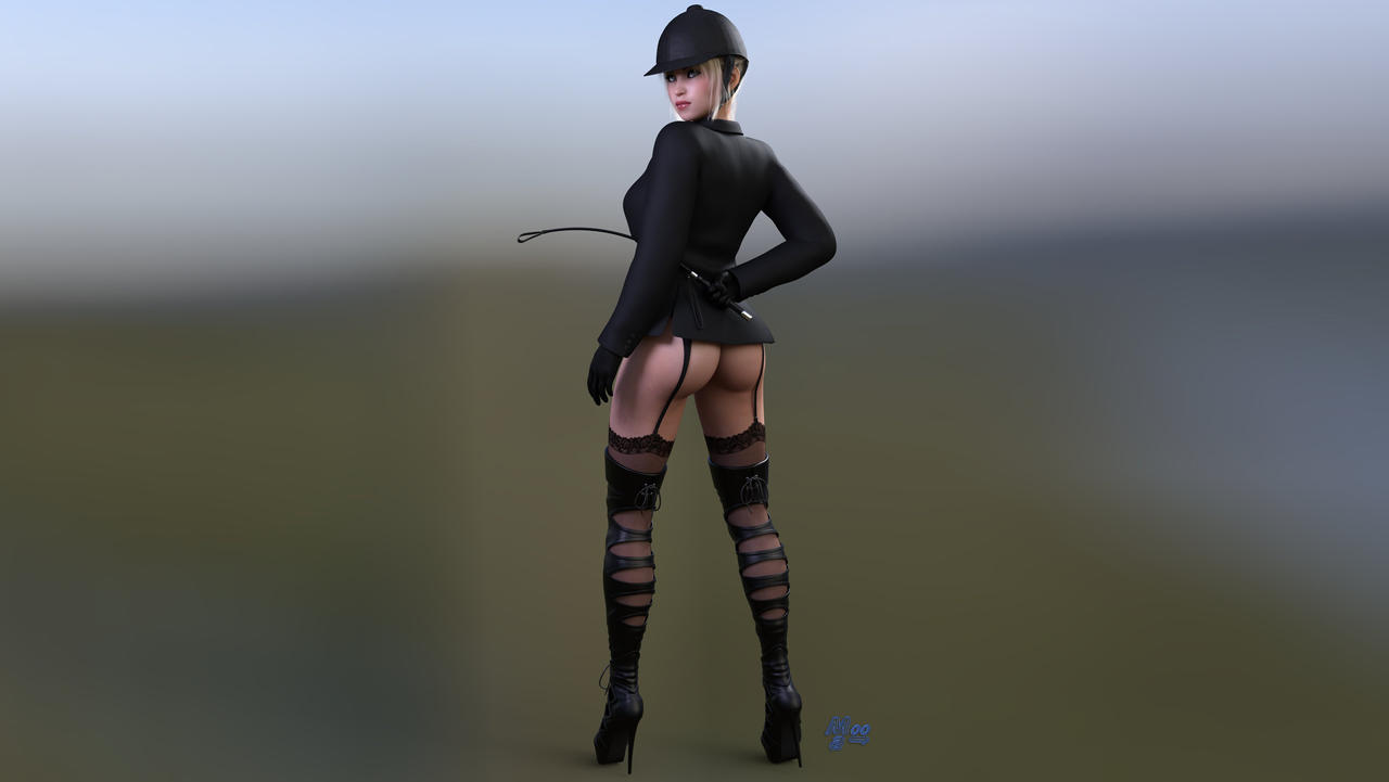 ass clothing modelart001 riding_crop solo_female