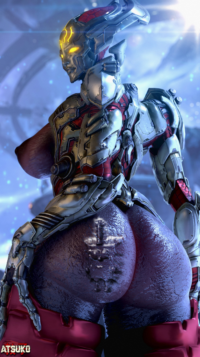 1girl 1girl 1girls 3d alien alien_girl atsuko_(artist) big_ass big_breasts dat_ass demon demon_girl divine_slut doom female_only goddess khan_maykr mechanic monster monster_girl nipples red_skin smooth_skin solo_female spongebob_squarepants spongebob_squarepants_(character) thick_thighs video_games wide_hips yellow_eyes