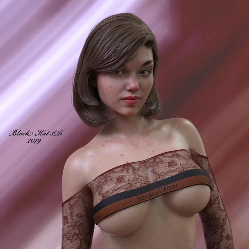 black-kat-3d-studio breasts clothing solo_female