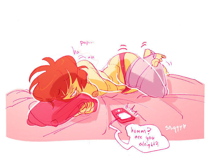 1girl 2010s 2015 2d 2d_(artwork) breasts brown_hair clothing english_text female_focus female_frisk female_human fingering fingering_self frisk frisk_(undertale) hair_over_eyes hetero human human_focus ladybumtickler laying_on_bed legwear lying_on_bed masturbation moaning nipples on_bed panties papyrisk papyrus papyrus_(undertale) phone phone_call pillow pillow_grab short_hair simple_background sniggysmut solo_focus speech_bubble straight text topless topless_female undertale undertale_(series) unseen_character unseen_male video_game_character video_games white_background