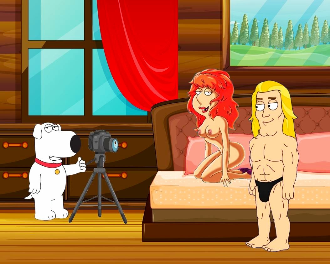 ass breasts brian_griffin erect_nipples family_guy kneel lois_griffin nude thighs