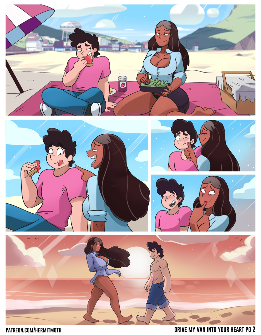 1girls breasts cartoon_network dark-skinned_female hermitmoth indian milf priyanka_maheswaran steven_quartz_universe steven_universe tagme